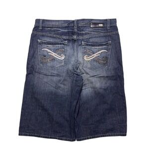 Vintage Ecko Unltd Baggy Denim Shorts Mens 38 Distressed Embroidered Y2K